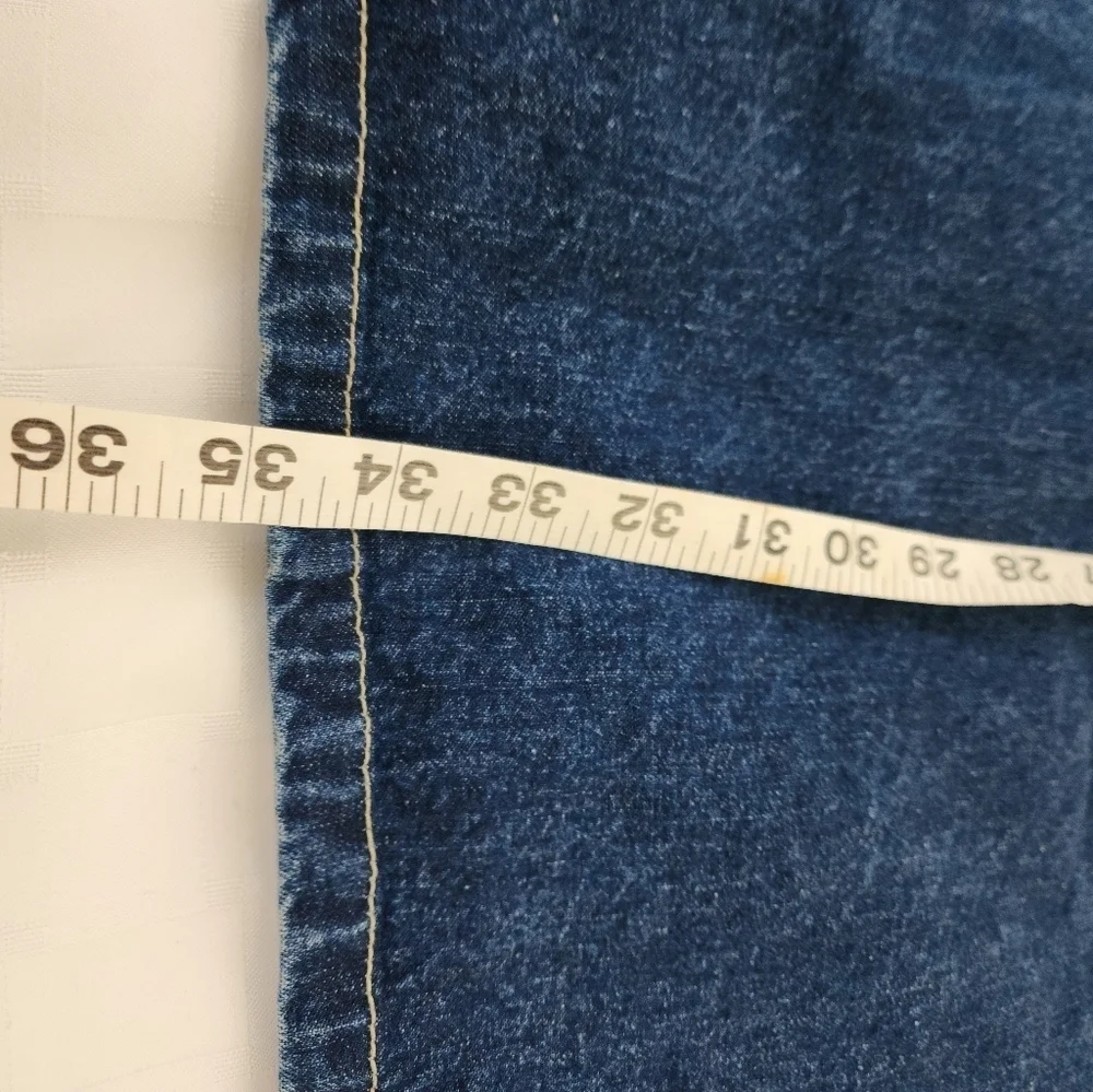 Sunshine Apparel Patriotic Dark Wash Blue Denim Overall Women's Dress Size M - Picture 5 of 5